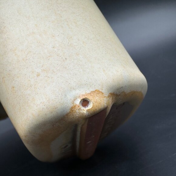 Vintage Frankoma Pottery Double Herb Pot Planter Shell Pen Holder USA Retro - Picture 9 of 14